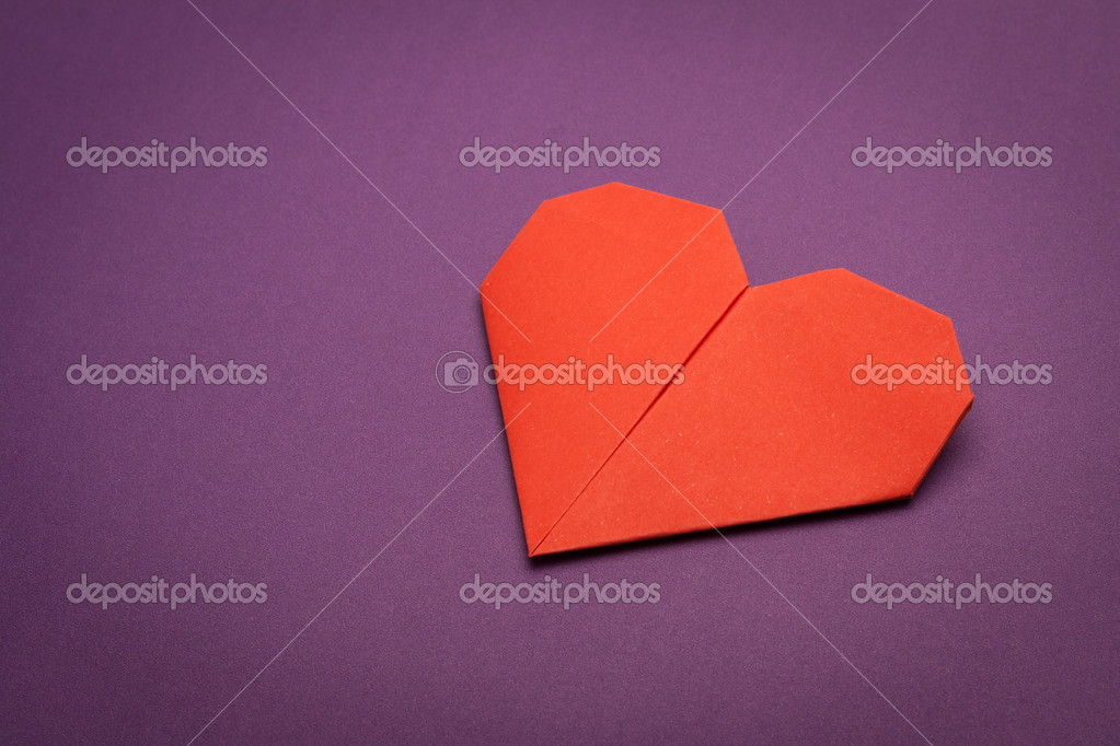 Origami Papier Herz Stockfoto Furofelix 49412591