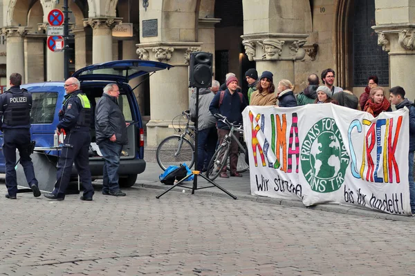 Muenster Germany February 2020 Preparation Usual Friday Youth Demontration Fridays — Stock Photo, Image