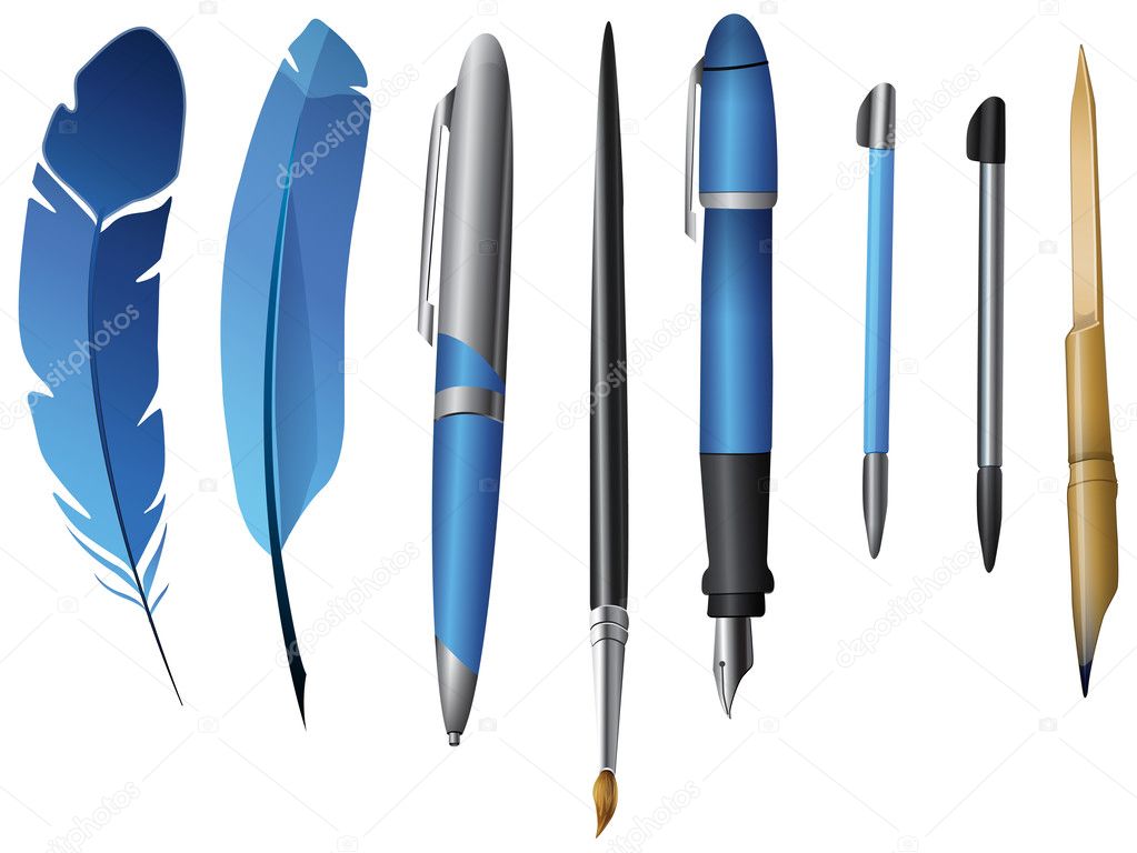 Paint and writing tools collection