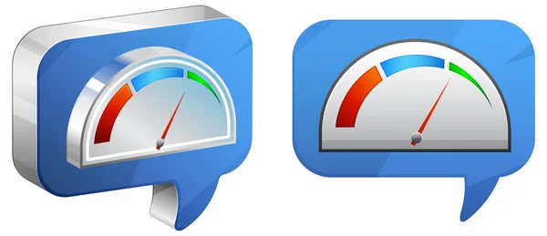 讲话泡泡与车速表 — 图库矢量图片