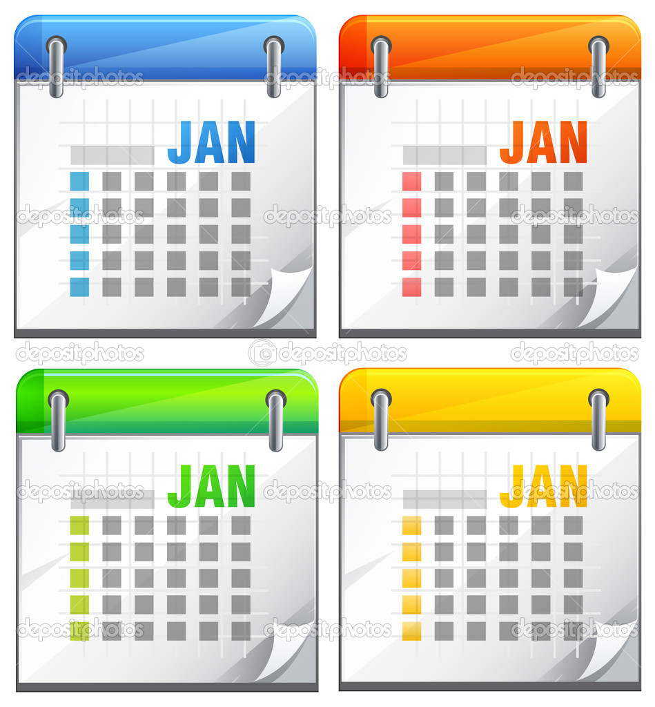 Vector colored calendar