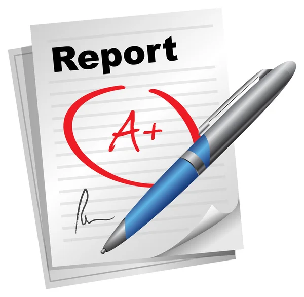 Report Card — Stock Vector