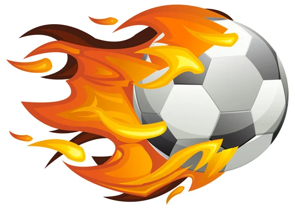 Calcio in fiamme — Vettoriale Stock