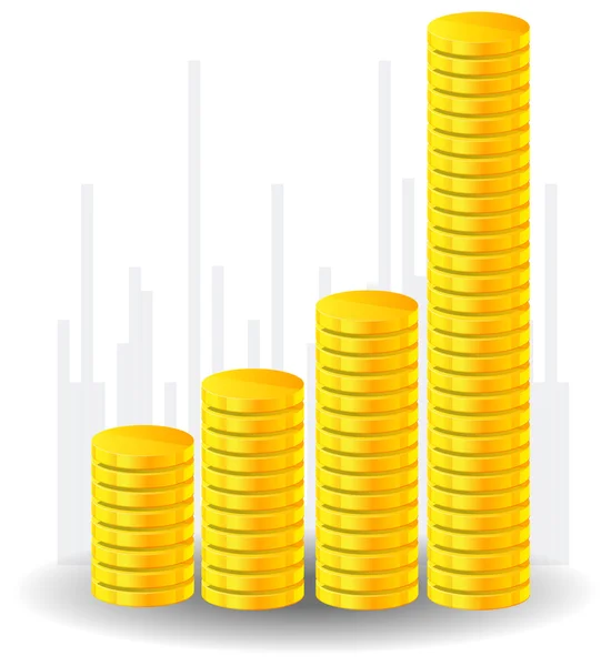Coin Stack — Stock Vector