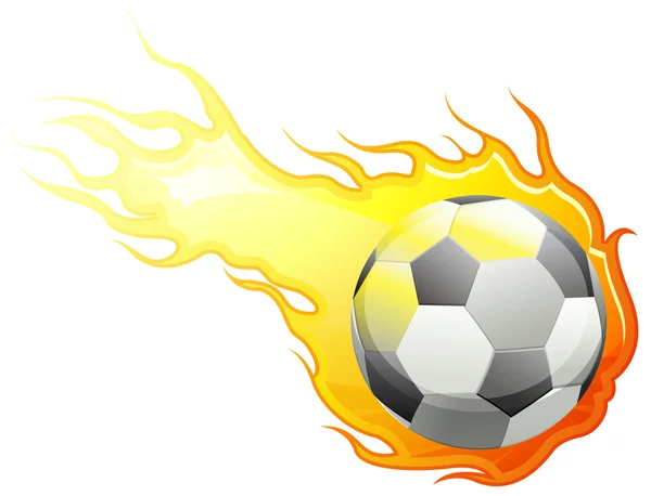 Football on Fire — Stock Vector