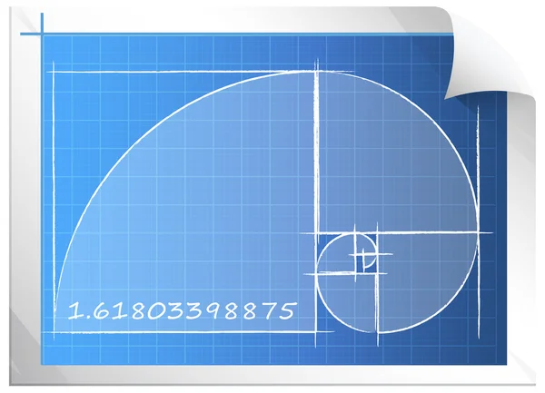 Explaining Golden Ratio — Stock Vector