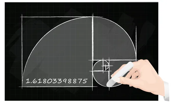 Explicando el ratio de oro — Archivo Imágenes Vectoriales