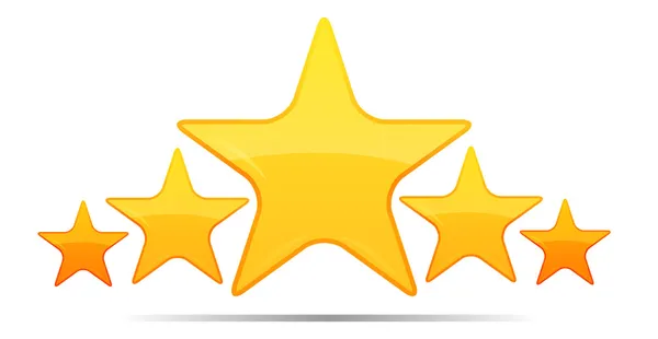 Beş yıldızlı rating - illüstrasyon
