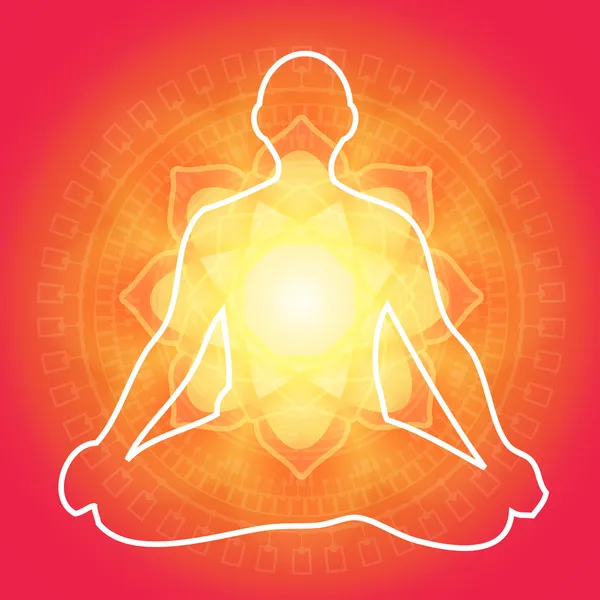 Йога-медитация — стоковый вектор