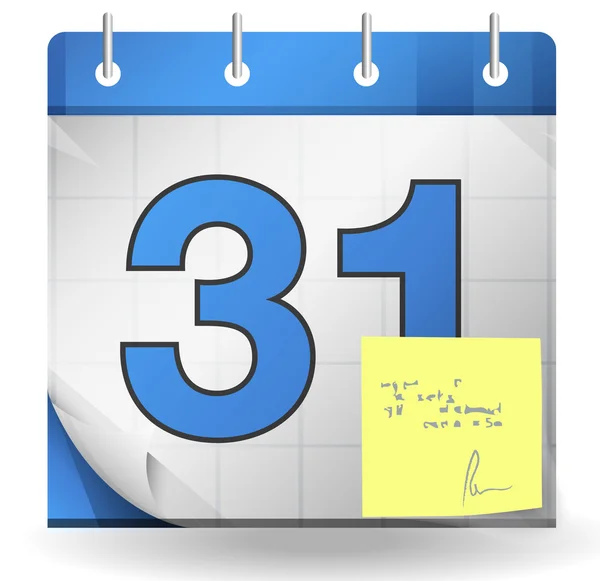 Date limite note de calendrier — Image vectorielle