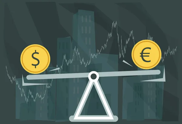 Fluctuaciones de divisas — Vector de stock