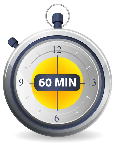 Zegar ikonę - 60 minut — Wektor stockowy