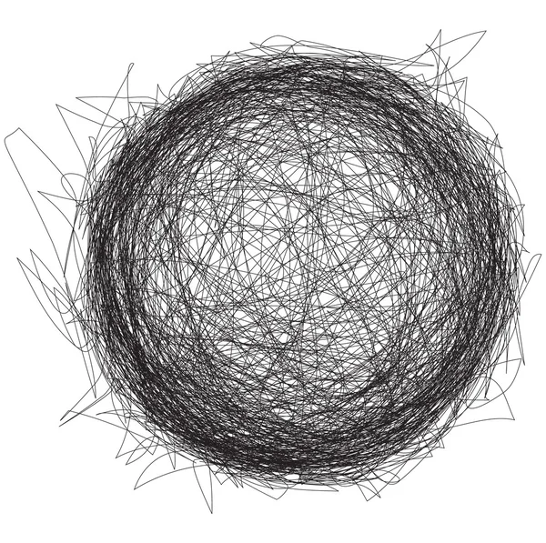 Scribble boule abstraite — Image vectorielle