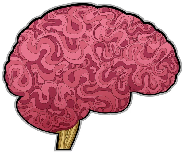 Cervello astratto — Vettoriale Stock