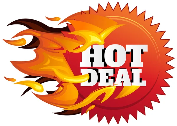 Illustration de l'étiquette Hot Deal — Image vectorielle