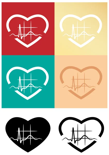 EKG symbol ilustracja — Wektor stockowy