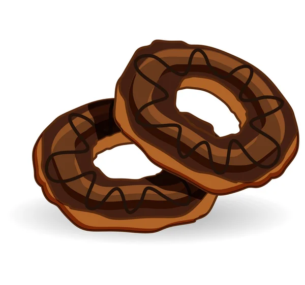 Chocolate donut — Stock vektor