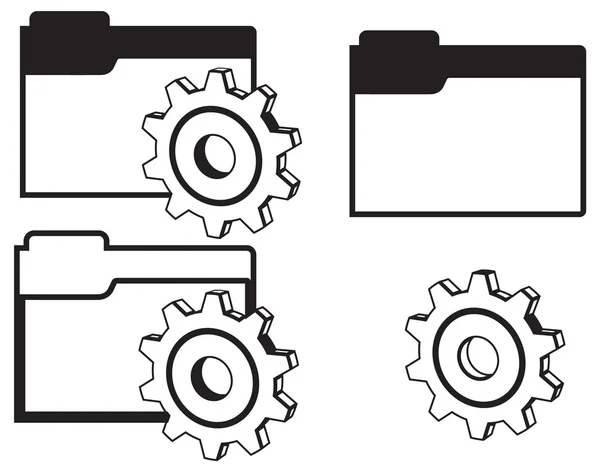 Map pictogrammenset — Stockvector