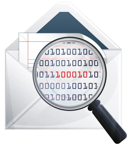 Ikona skenování e-mailu — Stockový vektor