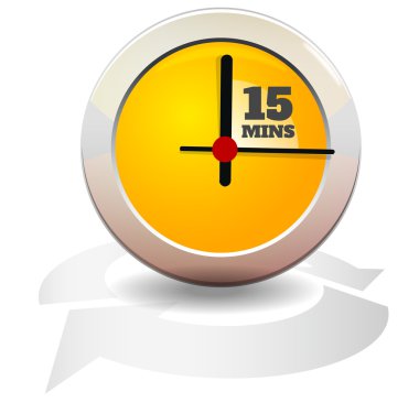 Timer Icon - 15 Mins clipart