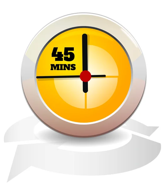 Timer icon - 45 minuten — Stockvector