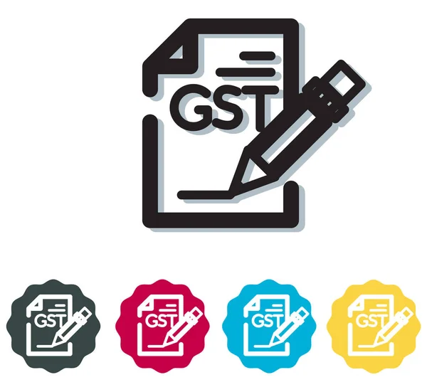 Tasse Governative Gst Icona Come File Eps — Vettoriale Stock