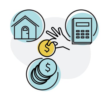 Mali Kararlar - Ev Kredisi Planlama - Görüntü EPS 10 Dosyası