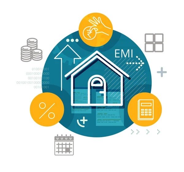 Decisões Financeiras Home Loan Planning Ilustração Como Eps File — Vetor de Stock