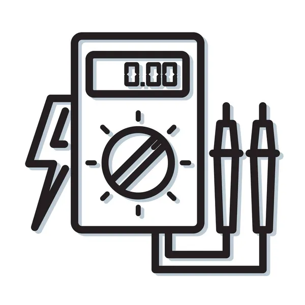 Digital Multimeter Instrument Icon Eps File — Stock Vector