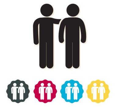 Arkadaş Desteği - EPS 10 Dosyası Olarak Simge