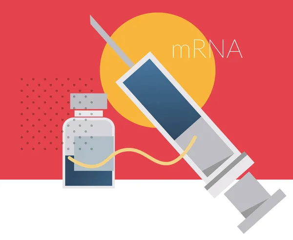 Novel Coronavirus 2019 Ncov Mrna Vaccine Illustration Eps File — 스톡 벡터