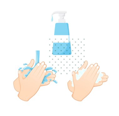 Hijyen - El temizleyici- EPS 10 Dosyası olarak Stok Simgesi