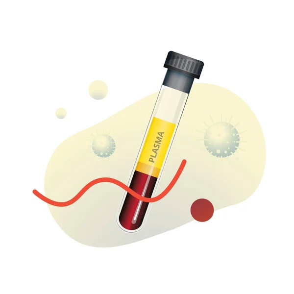 Trombocytrik Plasma Prp Glasinsamlingsrör För Plasmaterapi Illustration Som Eps File — Stock vektor