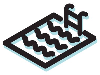 EPS 10 Dosyası Olarak Yüzme Havuzu Simgesi