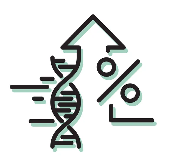 Wachstum Der Biopharma Industrie Ikone Als Eps Datei — Stockvektor