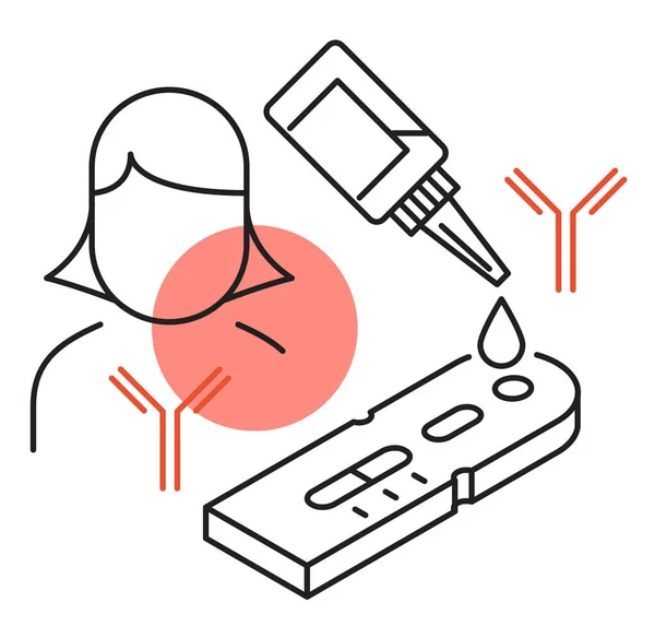 Covid Quick Antigen Testing Illustration Eps File — ストックベクタ