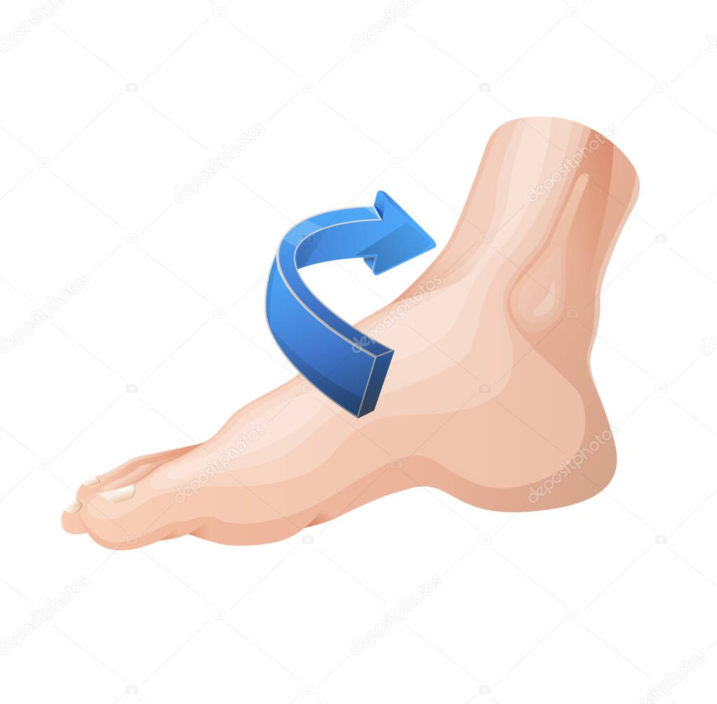 Twisted Foot- Ankle Sprain - Illustration as EPS 10 File