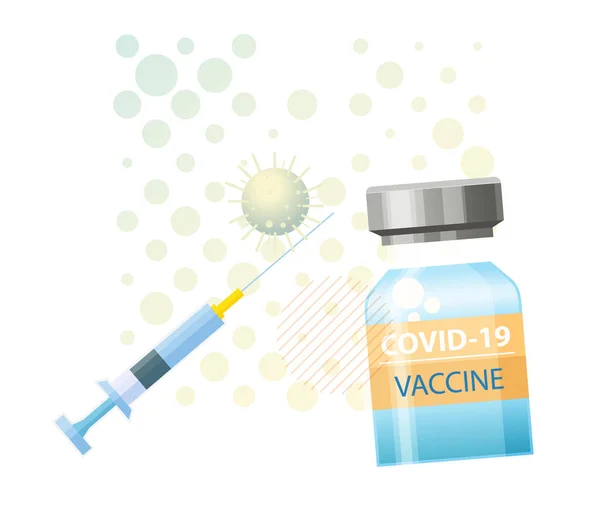 Novel Coronavirus 2019 Ncov Vaccine Trial Illustration Eps File — 스톡 벡터