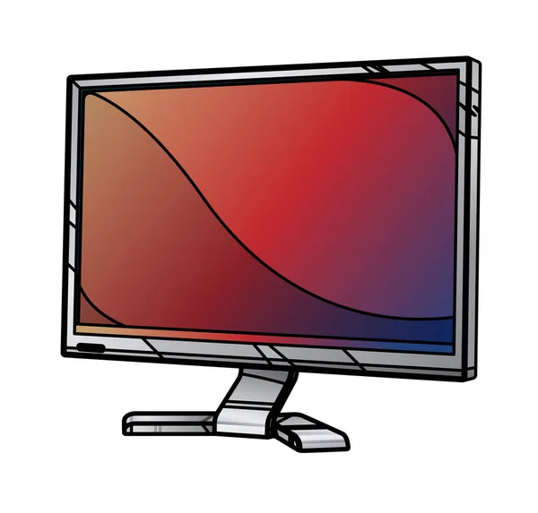 Monitor Computador Ilustração Como Arquivo Eps — Vetor de Stock