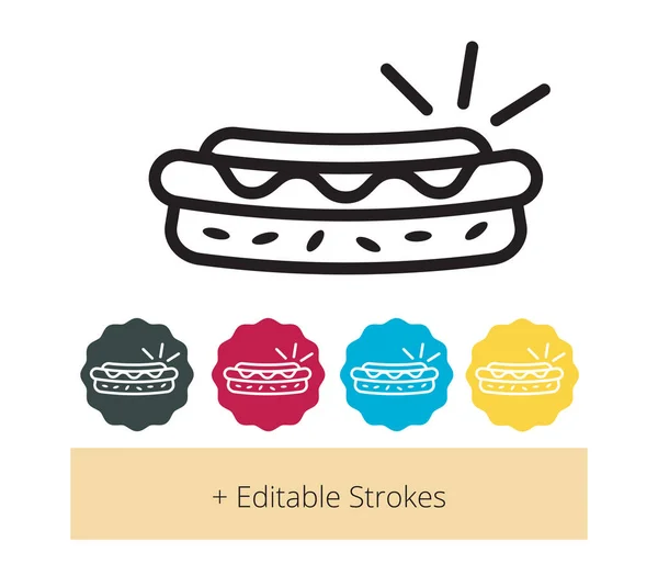 Burger Hamburger Fast Food Junk Food Icon Eps File — Stock Vector