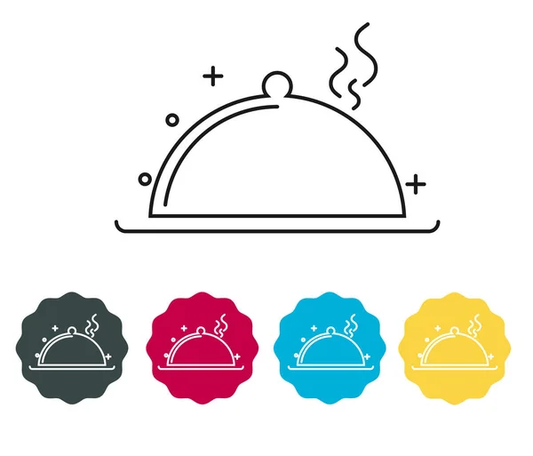 Serving Hot Food Stock Icon Eps File — Image vectorielle