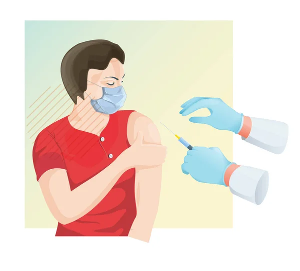 Nouveau Coronavirus Programme Vaccination Illustration Sous Forme Fichier Eps — Image vectorielle