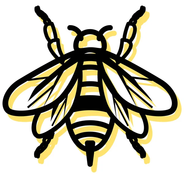 Honey Bee Ikona Jako Souboru Eps — Stockový vektor