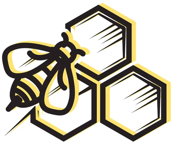 Honigbienen Symbol Als Folge Datei — Stockvektor