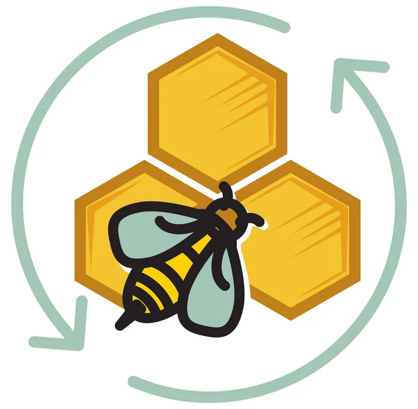 Honigbienen Symbol Als Folge Datei — Stockvektor