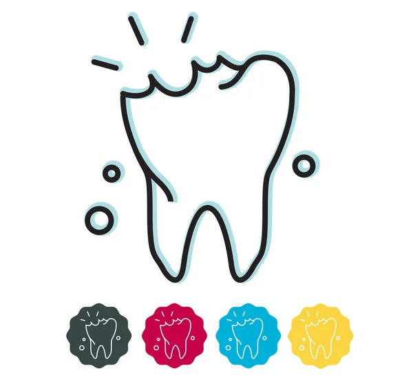 Dental Checkup Cavities Stock Icon Eps File — Archivo Imágenes Vectoriales