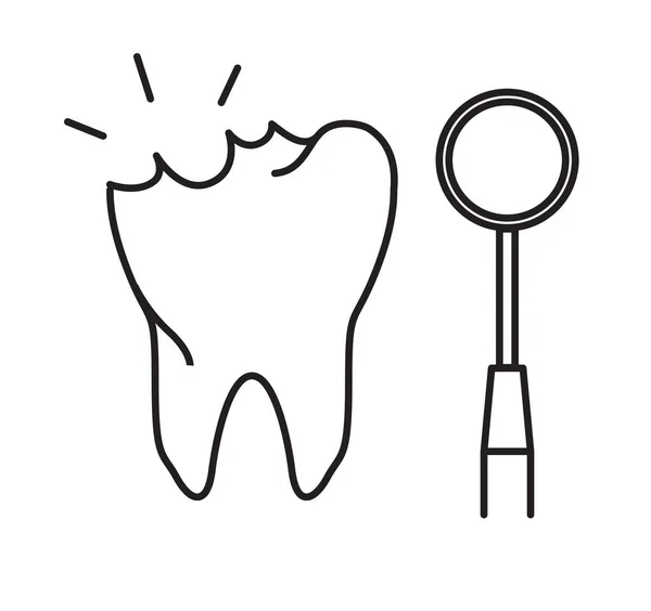 Dental Checkup Cavities Stock Icon Eps File — Archivo Imágenes Vectoriales