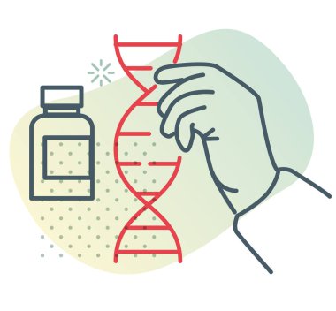 Biyo-İlaç - Gen Düzenleme - EPS 10 Dosyası olarak Simge