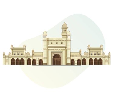 Tarihi Simge Ajmer Şehri - Mayo Kolej Binası - EPS 10 Dosyası Simgesi  