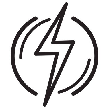 Şimşek Yıldırımı Simgesi - Görüntü EPS 10 Dosyası